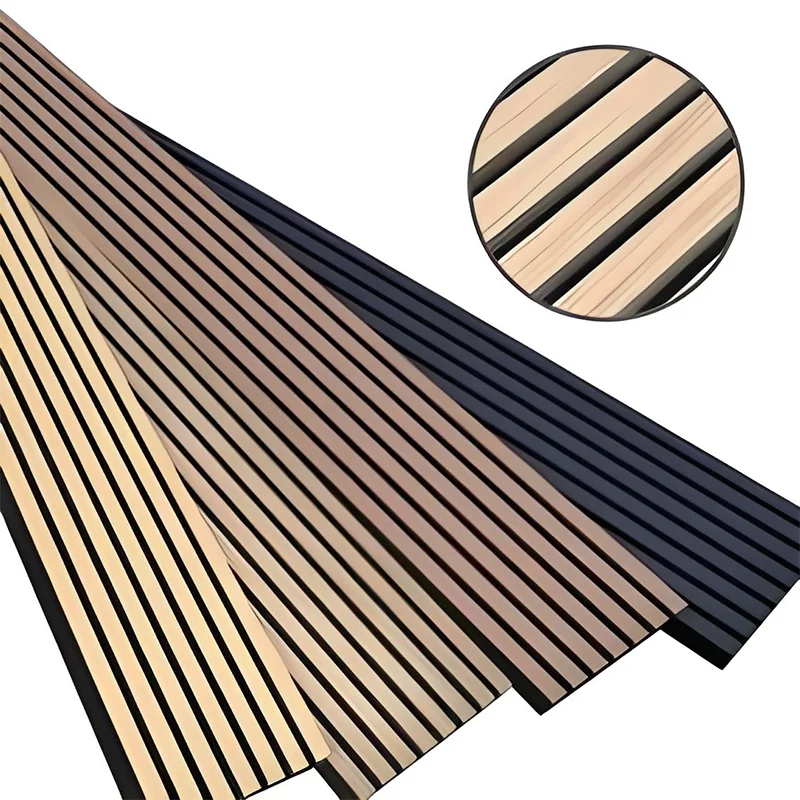 Slatted lignum porus acusticus panel